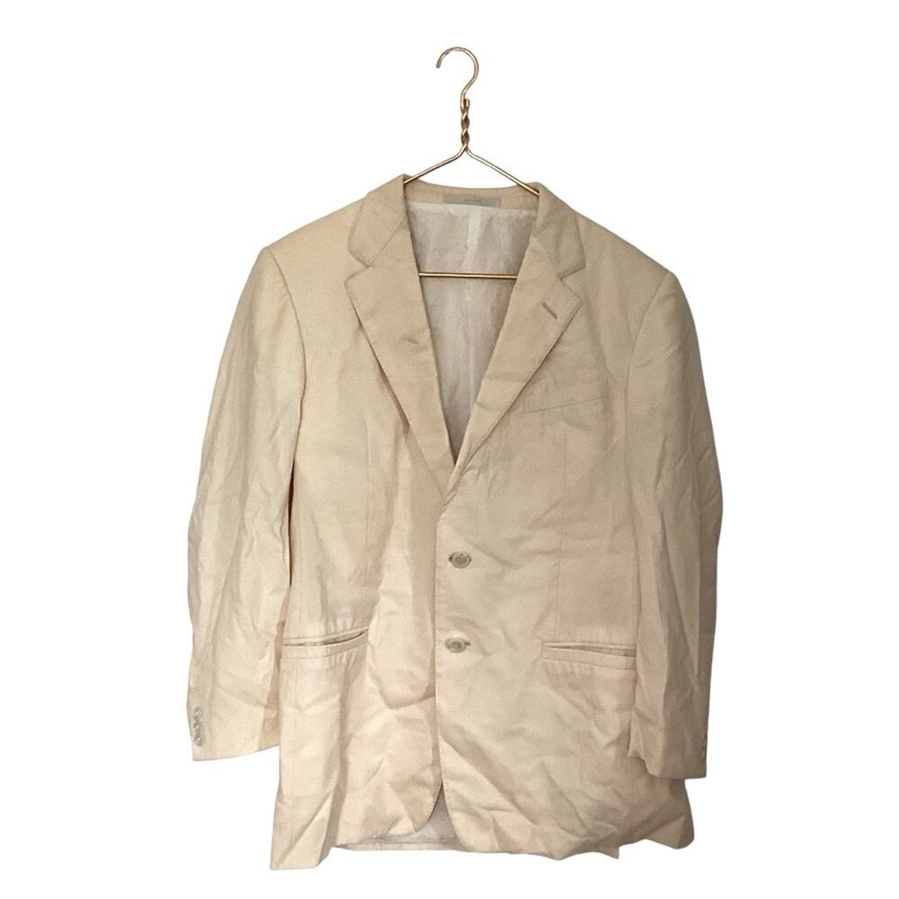 VTG Gianni Versace Blazer Ivory Mens Button Blazer Suit Jacket Size 50 | Flawed